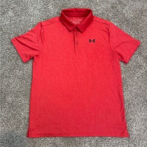 Under Armour Boys Red/Orange Playoff Polo
